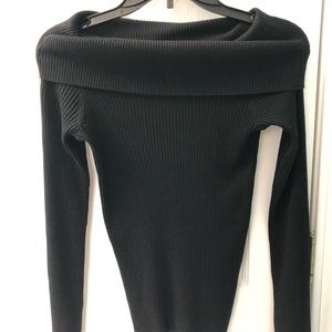 Black off the shoulder express sweater